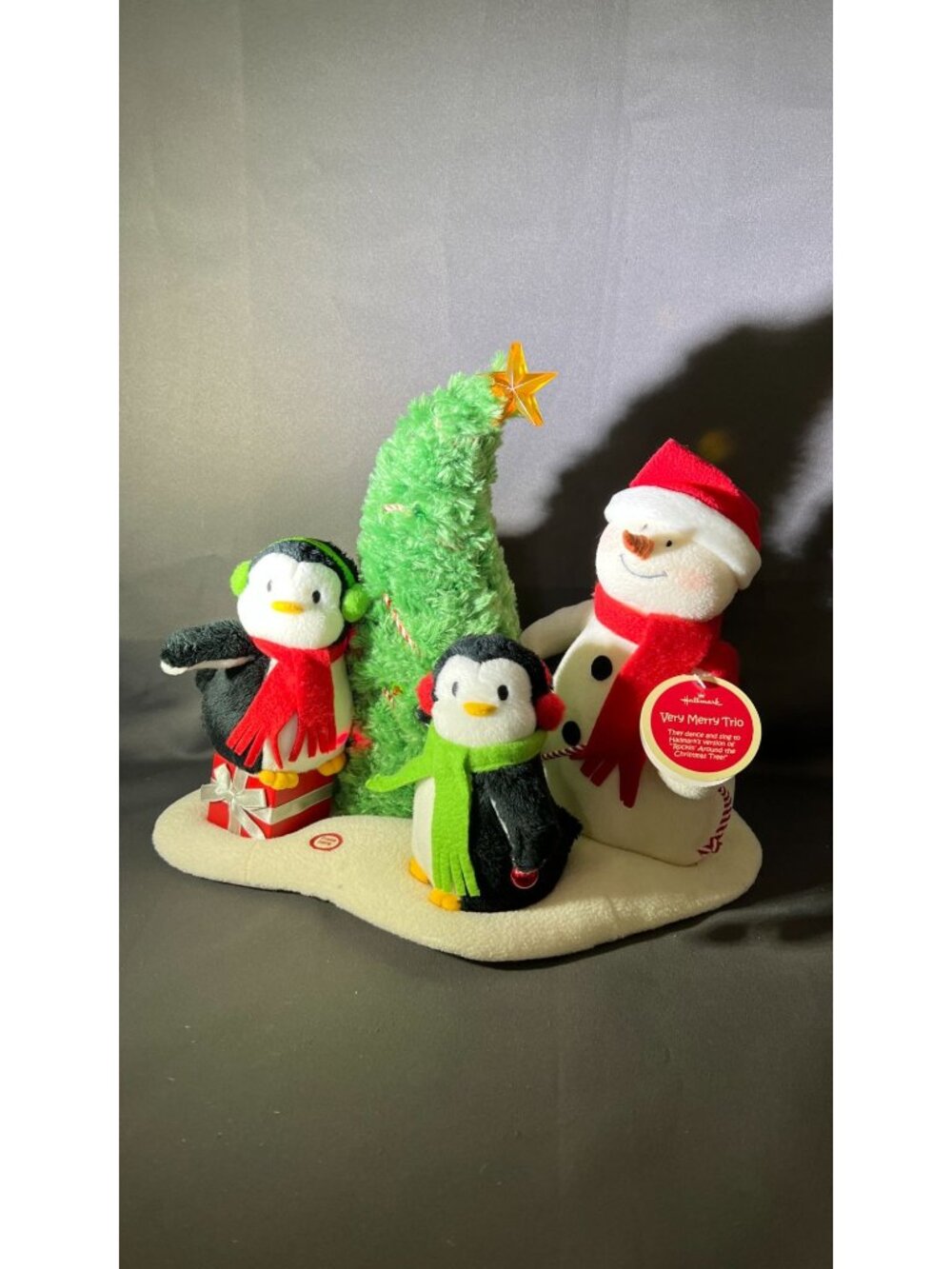 Hallmark Very Merry Trio Animated Plush Penguins & Snowman